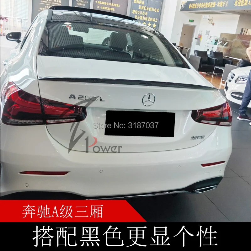 

For Mercedes-Benz W177 A180 A200 spoiler 2019 ABS Plastic Unpainted Color Rear Spoiler Wing Trunk Lid Cover Car Styling