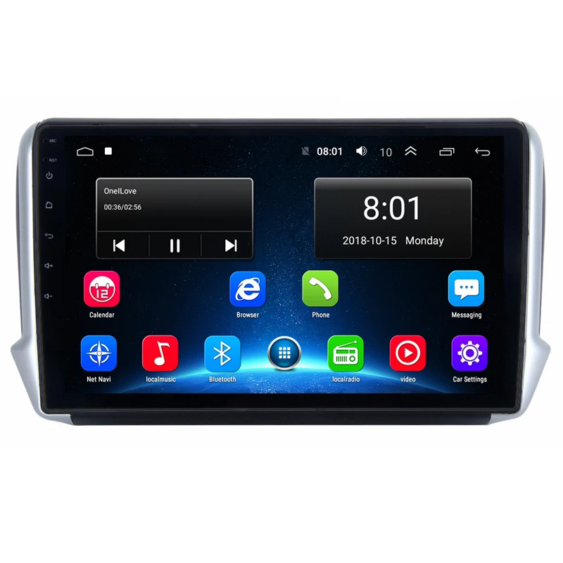 10," 2.5D ips Android 9,1 автомобильный DVD мультимедийный плеер gps для peugeot 2008 208 2012 13- Автомагнитола DSP 32EQ стерео навигация