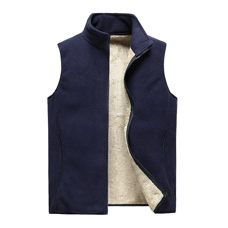 Sleeveless Vest Coats Clothing Jackets 8XL Cotton-Padded Warm Men Winter Fashion Male