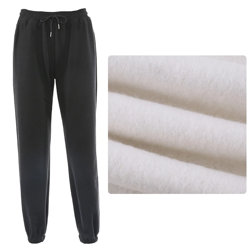Rockmore мешковатые брюки-карандаш женские большие размеры черные зимние широкие брюки для тренировок более размера d джоггеры уличная одежда брюки с высокой талией - Цвет: Black - Thicken