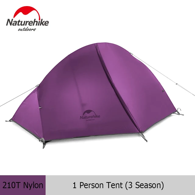 Naturehike Tent Single 1 Person Ultralight Cycling Tent Portable Waterproof Shelter Fishing Beach Outdoor Hiking Camping Tent Purple