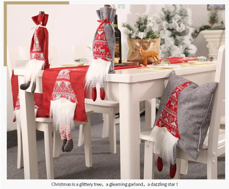 Новые рождественские украшения рудолф настольный флаг креативный трехмерный пожилых стол украшение коврик для стола