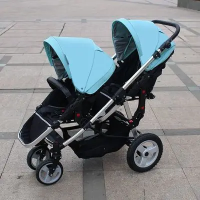 Коляска для близнецов, детская коляска BB, двойной передний и задний автомобильный светильник, складная детская коляска для близнецов - Цвет: F