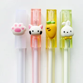 

2X Cat Rabbit Carrot Cat Gel Pen Rollerball Pen School Office Supply Student Stationery
