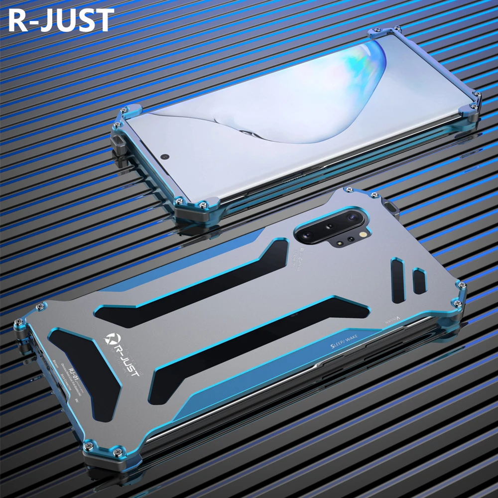 

for Samsung Note 10 Plus Cover Case Luxury Slim Hard Metal Aluminum Alloy Protective Armor Back Cover Phone Case for Note 10