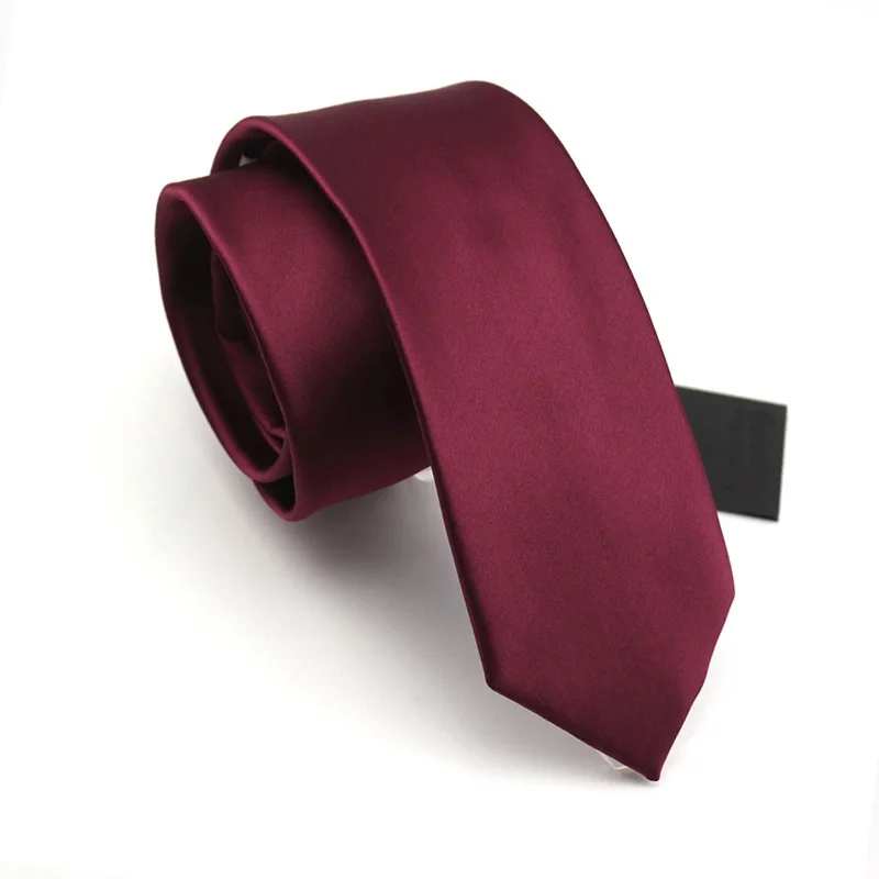 Wine Red Высокое качество новые дизайнерские бренды модные деловые повседневные 7 см тонкие галстуки для мужчин галстук винно-красный свадебный с подарочной коробкой - Цвет: Wine Red