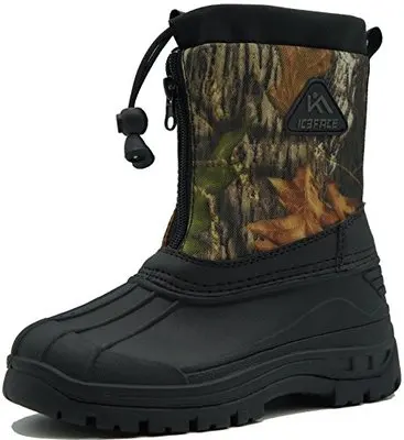 

ICEFACE Kids Waterproof Camouflage Snow Boots with Thick wool inner Boy Winter Boots