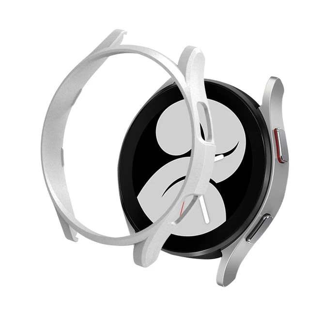 PC Matte Watch Cover for Samsung Galaxy Watch 4 40MM 44MM Watch 4 Classic 42mm 46mm Case All-Around Protective Bumper Shell Sliver