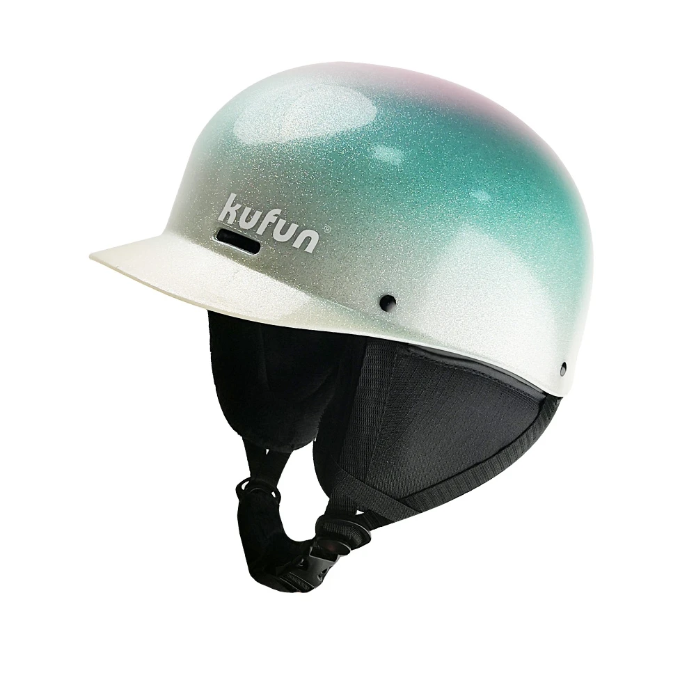 Kufun Ski Helmet Snow Sports Snowboard Skiing Skateboard Skating Women Men Adult Winter Safety Children 55-61cm Black White