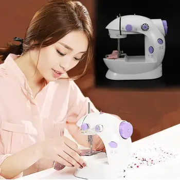 

2020 Multifunction Electric Mini Sewing Machine Household Desktop With LED Durable Forward Reverse Sewing