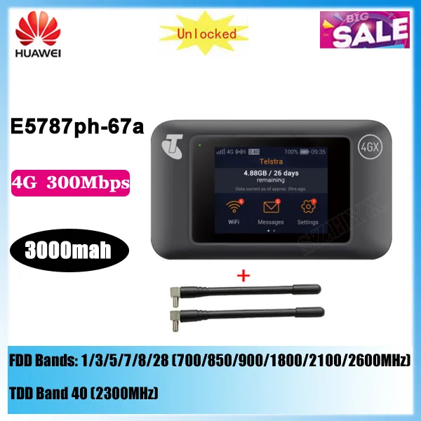 Разблокированный мобильный телефон Huawei E5787 4G LTE Cat6 аккумулятор 3000 мАч с Wi Fi точкой