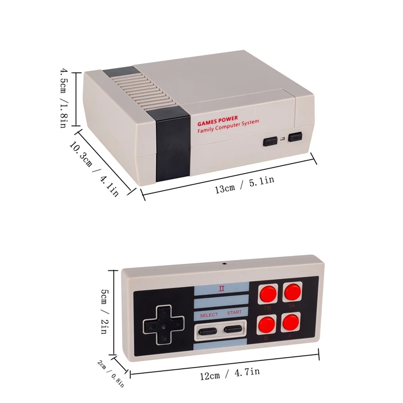 Семейная игровая консоль Мини Портативная ТВ игровая консоль двойной геймпад 2,4G беспроводные контроллеры встроенные 300 классические игры