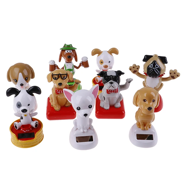 New Auto magic solar powered dancing dogs swinging bobble toy gift car  decoration