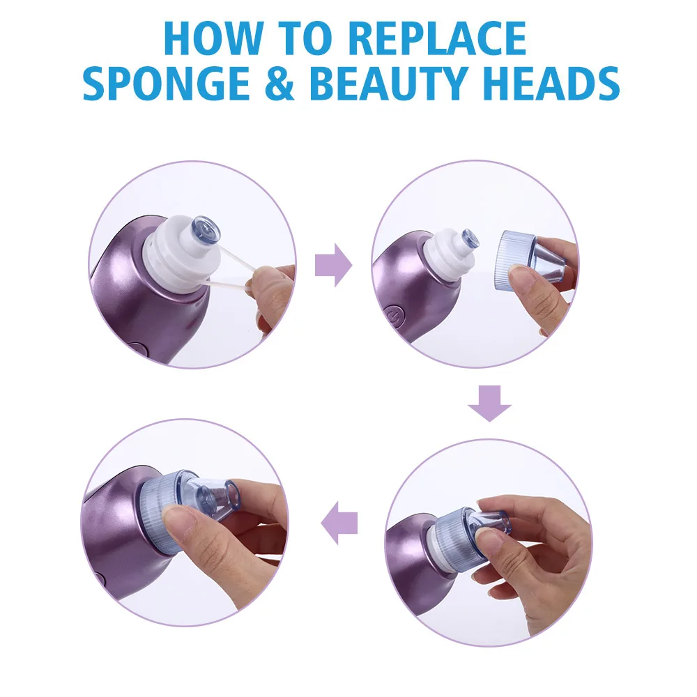 ABS 2 цвета очищающее средство для лица оборудование для удаления угрей Быстрый черный очиститель для головы аппарат для красоты лица прозрачный модный акне