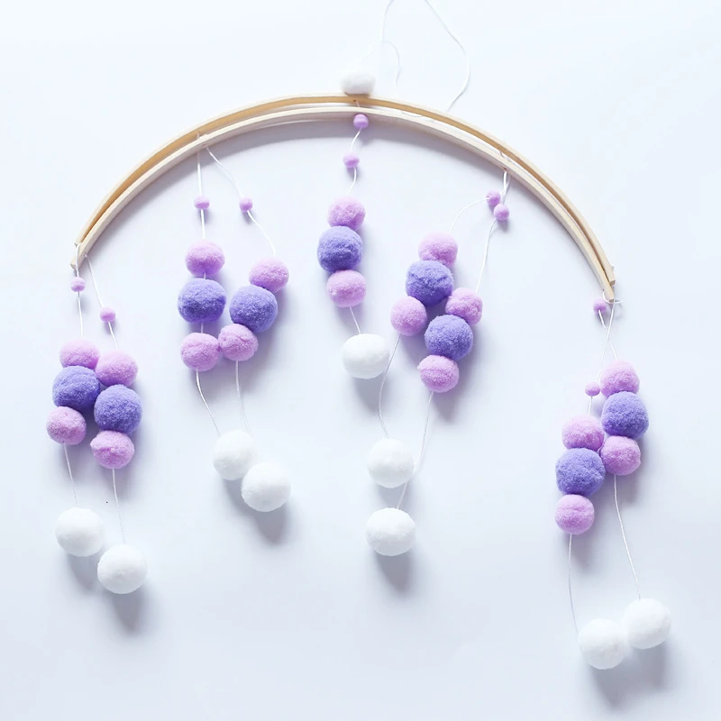 Baby Nordic Style Rattles Mobile Wooden Beads DIY Wind Chimes Bell Toys for Kids Room Bed Hanging Tent Decor Photography Props