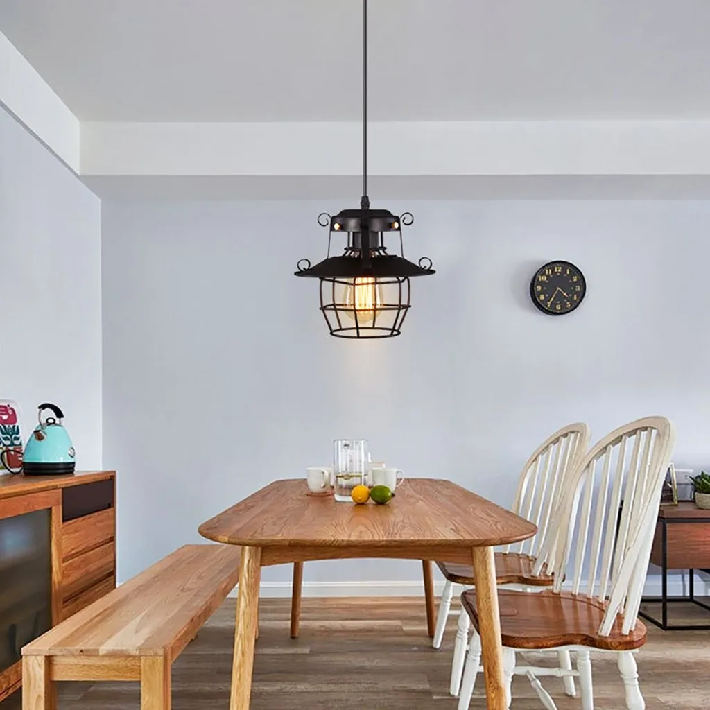 Vintage Industrial Style Metal Fishermans Cage Pendant Light Lamp Shades Household Lighting Accessories Home Lamp #25