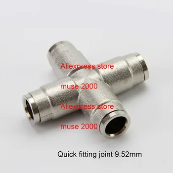 

Cross joint tube connector 4 tube Quick fitting inserting tube joint Elbow nozzle base tee high pressure mist fog spray nozzle