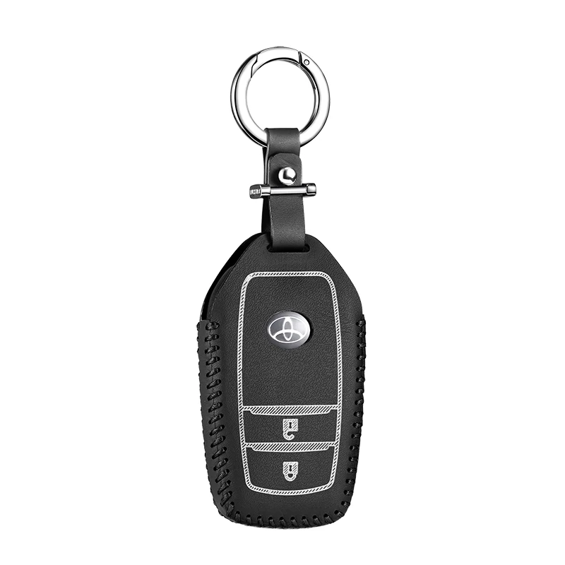 Luckeasy для toyota verso rav4 2013 land cruiser 2012 2 кнопки ключи сумка/чехол кошелек держатель ключ Обложка rav 4 - Название цвета: black 3