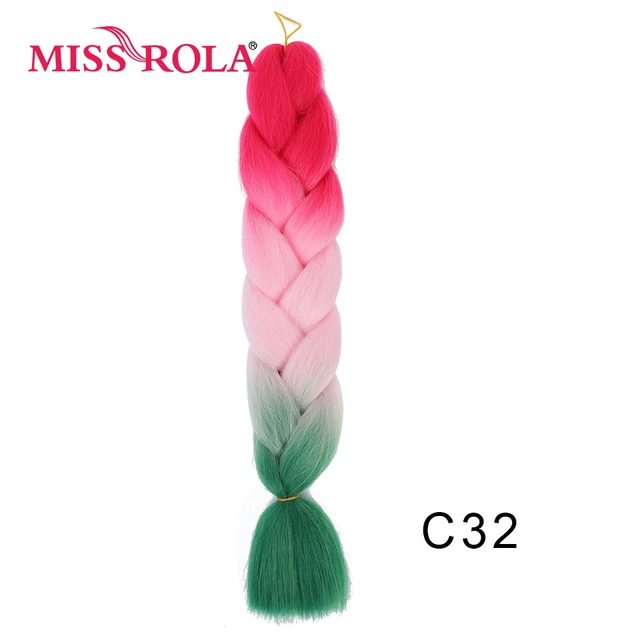 New Colors Synthetic Glowing Hair Twist Braids Ombre Color For white Women Braiding Hair Extensions Jumbo Braids KaneKalon Hair C32