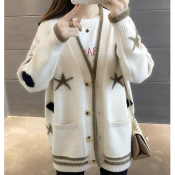 

Autumn Winter Knit Cardigan Women Sweaters Loose 2020 New Women's Tide Korean Version Wild Fashion Spring Autumn Winter Coat