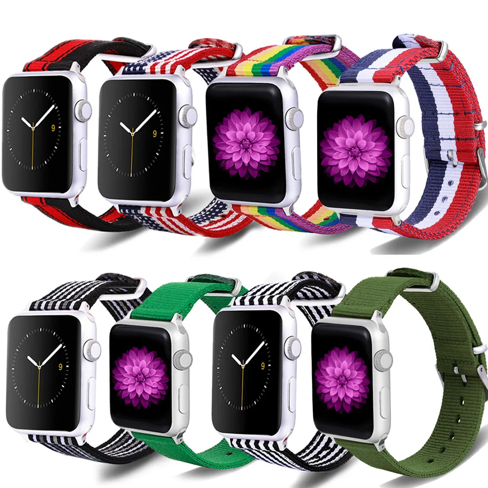 Ремешок для часов спортивный из дышащего нейлона Apple Watch 1/2/3/4/5 38/40/42/44 мм|Ремешки