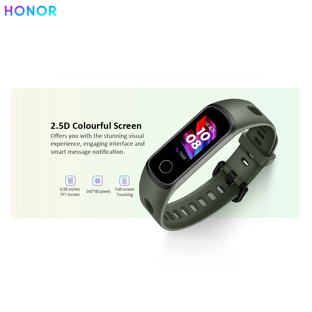 HONOR Band 5i смарт-браслет 5ATM водонепроницаемый спортивный Браслет фитнес-трекер монитор сердечного ритма во время сна умные часы для Android/iOS