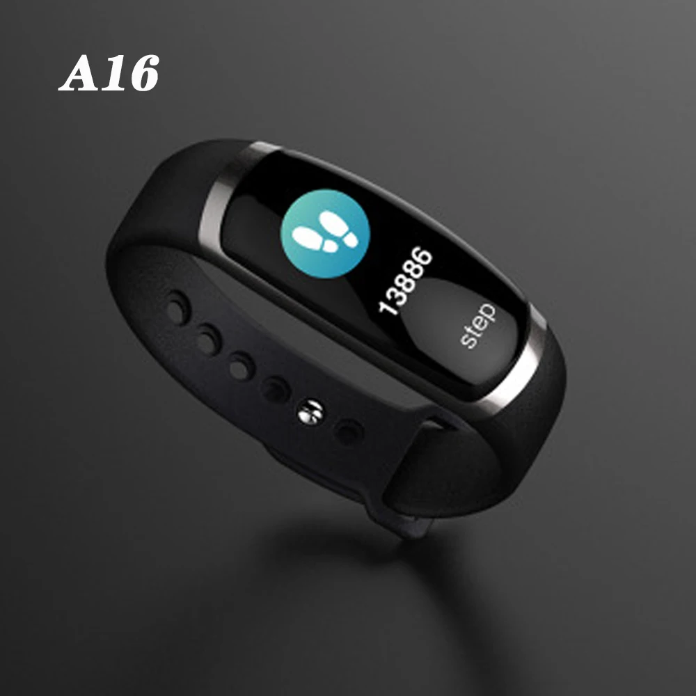 

A16 Smart Watch A16 Smart Bracelet IP67 Waterproof Heart Rate Bracelet Fitness Tracker Touch Screen Alarm Clock pk Band2 Watch
