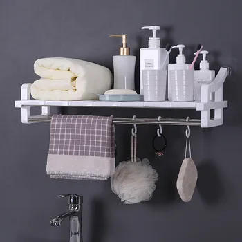 

Multi-function Bathroom Storage Rack for Toilet Kitchen Toothbrush Soap Dispenser Shelf Wall-mount Bathroom Accessories