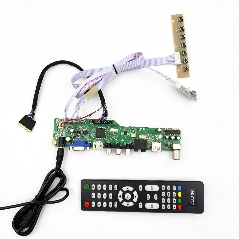 M6V5 ЖК-дисплей ТВ поддержка плата контроллера ТВ AV VGA Аудио USB HDMI для 15,6 дюймов lvds ЖК-дисплей панели 1920X1080 B156HW03 V0 LP156WF1-TLB2