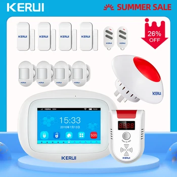 

KERUI K52 Security Protection Anti-theft Alarm Device WIFI GSM 4.3 Inch TFT Color Display APP Control Wireless Home Alarm Aystem