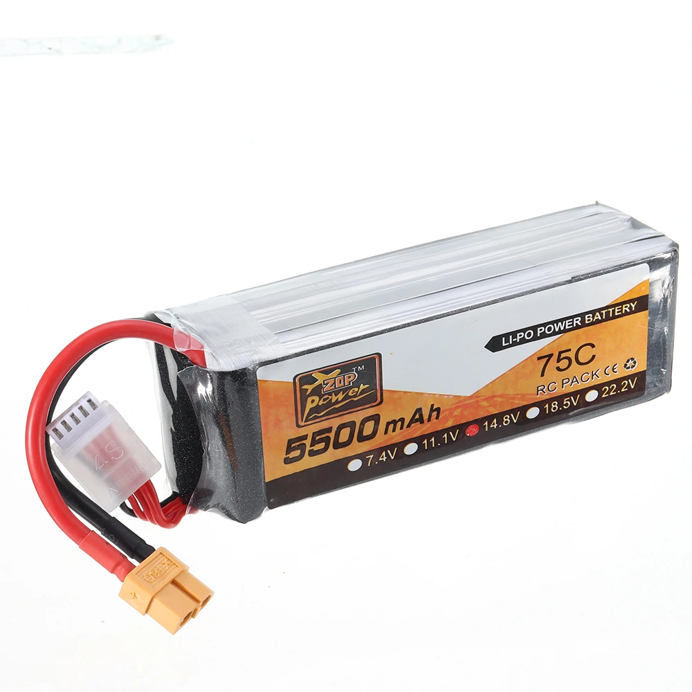 ZOP power 14,8 V 5500mAh 75C 4S Lipo батарея для RC FPV гоночный Дрон Квадрокоптер самолет