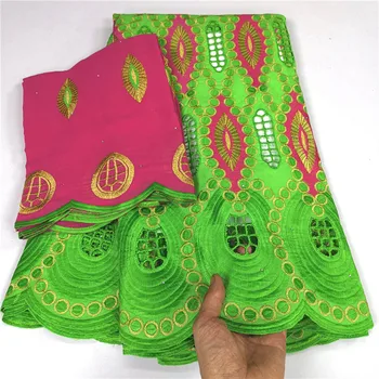 

swiss lace fabric high quality cotton swiss voile lace with chiffon blouse nigerian lace 5+2yards