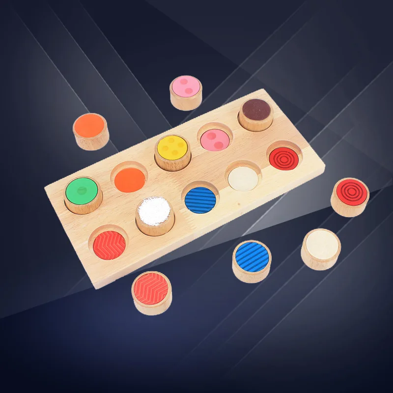

Montessori Wooden Memory Training Touch Turning Plate Cognitive Color Sensory Early Educational Teaching Aid Children'S Educatio