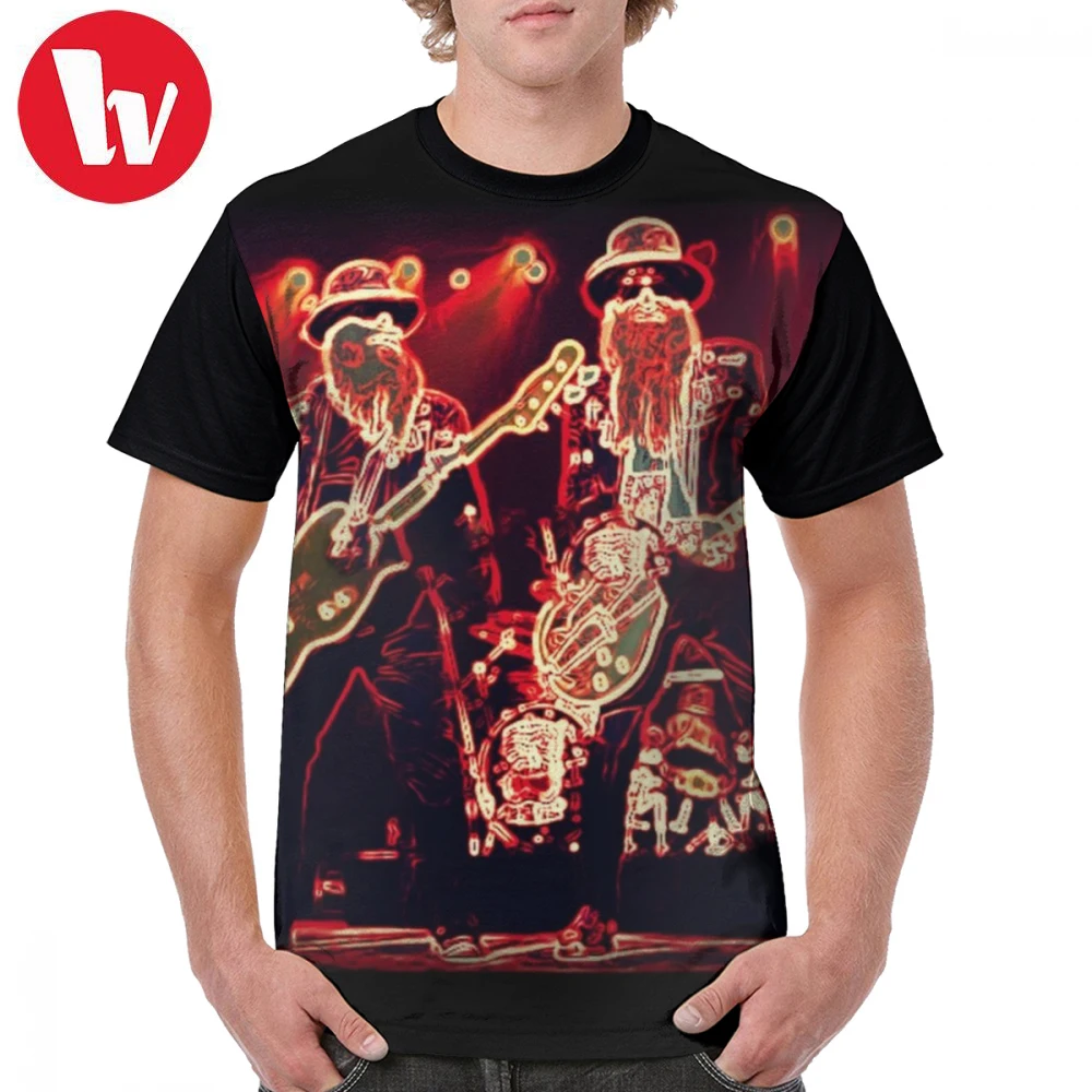 

Zz Top T Shirt ZZ TOP T-Shirt Oversize Short Sleeve Graphic Tee Shirt 100 Percent Polyester Funny Man Basic Graphic Tshirt