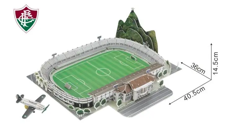 Estadio das Laranjeiras стадион Футбол 3D Бумага DIY Головоломка 3418 модель Обучающие комплекты игрушек для детей подарок для мальчика