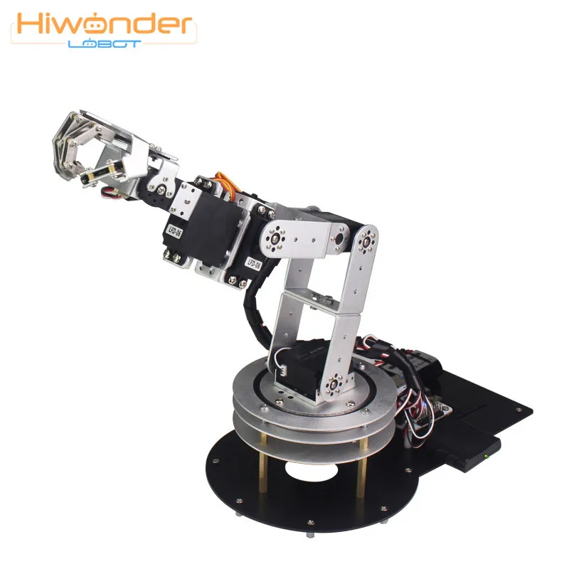 LOBOT 6DOF алюминиевый DancingArm bionic Роботизированная рука с MP3-плеером, платформа для экспериментов, готовая продукция
