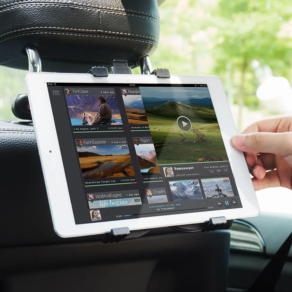 FLOVEME Universal Auto Car Tablet Holder For iPad 2 3 4 Air 1 2 Pro Car Back Seat Tablet Mount Stand For iPad Mini 1 2 3 4 Air 1