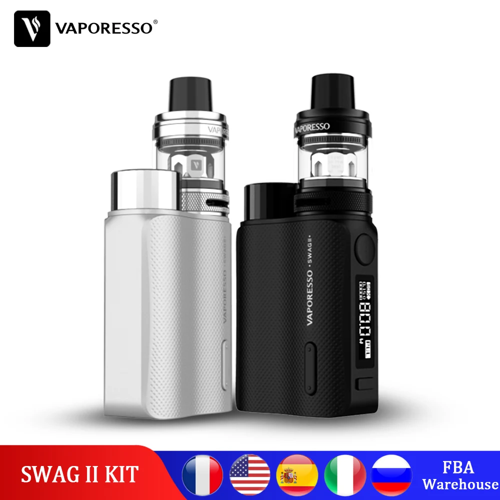 Оригинальный Vaporesso Vape SWAG 2 комплект с коробкой TC Mod NRG ПЭ бак 3 5 мл атомайзер GT