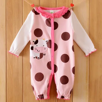 

2020 new baby Rompers Autumn Baby Girl infant Jumpsuit cartoon Animal Dinosaur Rompers 100% cotton boy Clothing Jumpsuit