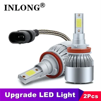 

INLONG 2pcs H7 Led Blubs Auto Car H11 9005 H4 H1 9006 H8 H3 LED Headlights 6000K Cool white 80W 8000LM Automobiles Parts Lamp