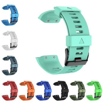 

Pin Buckle Silicone Unisex Colorful Replacement Casual Watch Strap Sport Soft Wrist Band Adjustable For Garmin Forerunner 35