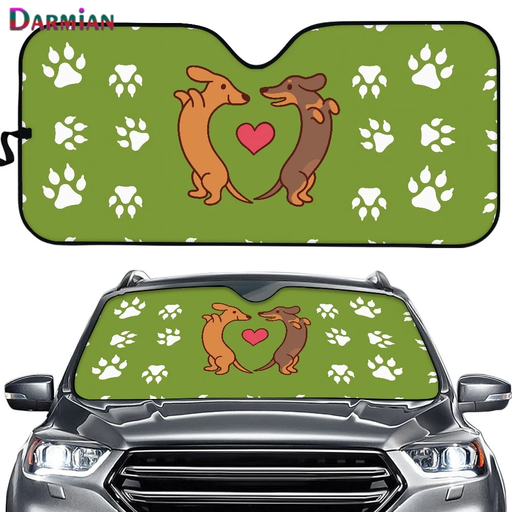 Солнцезащитный козырек с мультяшным изображением таксы для интерьера