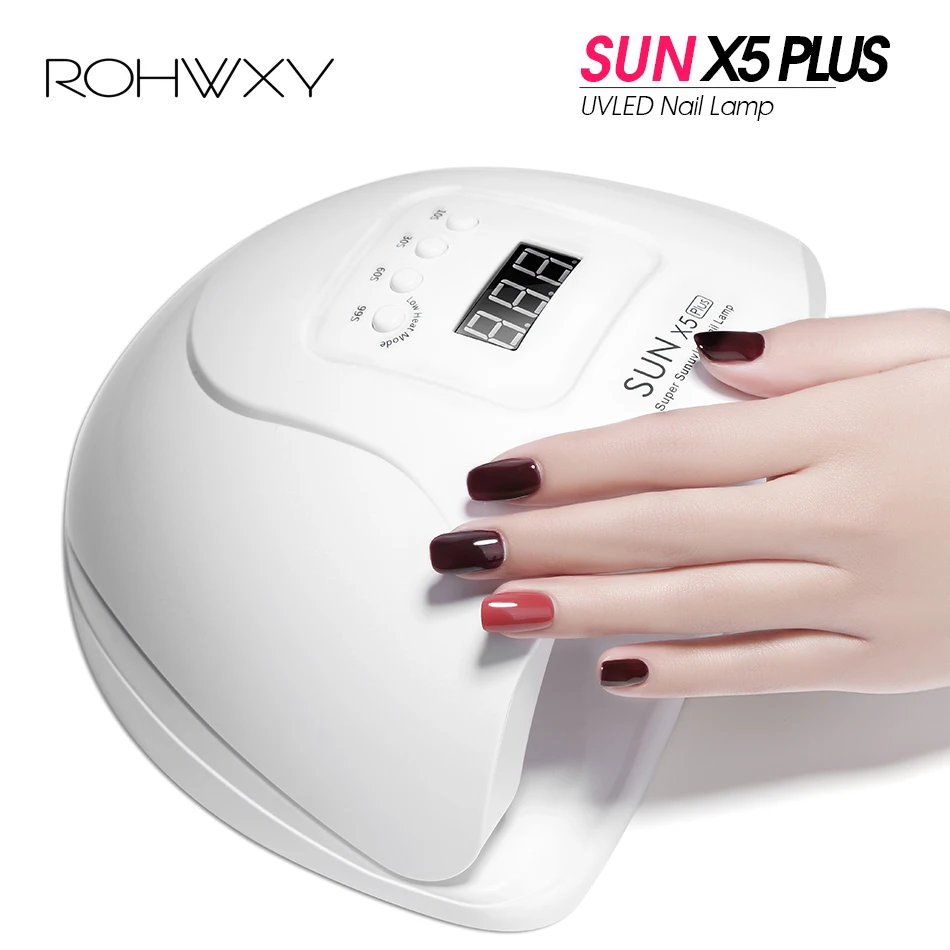 ROHWXY SUN 5X Plus гелевая лампа для ногтей маникюра Сушилка 54 Вт/48 Вт ледяная сушки