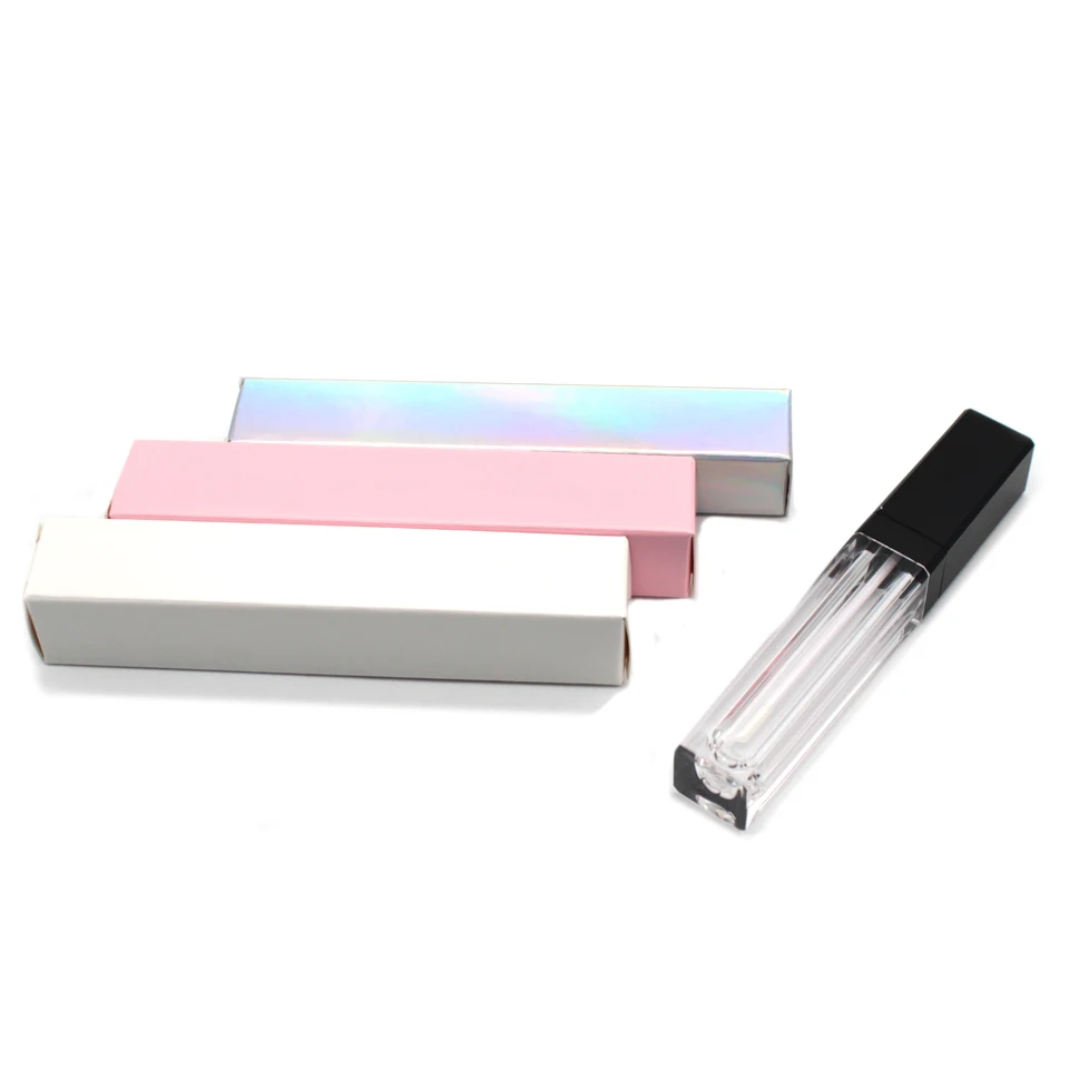 

Empty Lip Gloss Tube Wholesale 10/20/30/40/50 Piece Set Laser/Pink/White Box Packaging Cosmetic Custom Boxes With Logo