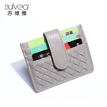 

Wallet 2020 New Style Manufacturers Wholesale Women's Weaving Wallet Men Card Holder Wallet Badge Clip Bank Card Package
