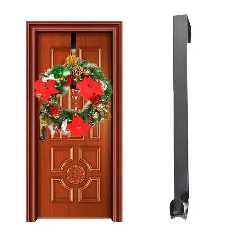 Over The Door Adjustable Wreath Hook Hanger Larger Doors Christmas Decorations Multipurpose