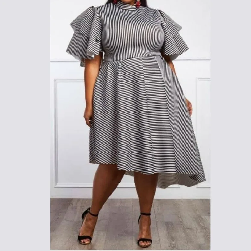plus size striped dress