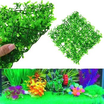 

25 * 25cm water grass lawn fish tank artificial plant Milan grass aquarium decoration green realistic