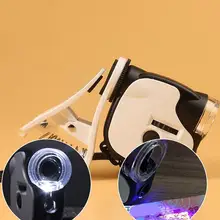 Mini Microscope Portable avec lampe Led Uv, fournitures de bijoux anciens, loupe extérieure, puissance d'identification élevée D4b3