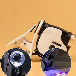 Mini Microscope Portable avec lampe Led Uv, fournitures de bijoux anciens, loupe extérieure, puissance d'identification élevée D4b3 